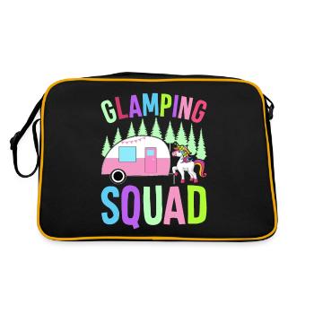 Glamping Team Glamper - Retro Tasche - Schwarz/Gold - Hinten