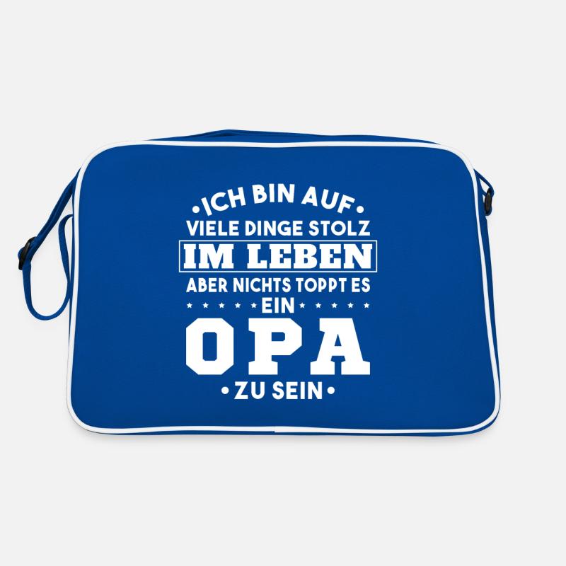 ich bin stolz wie ein Opa Retro Tasche