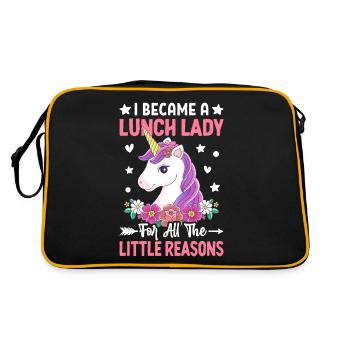 Cafeteria-Besatzung - Retro Tasche - Schwarz/Gold - Hinten