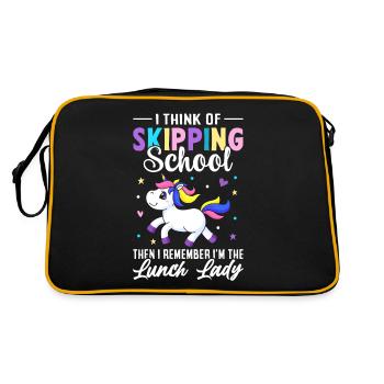 Cafeteria-Besatzung - Retro Tasche - Schwarz/Gold - Hinten