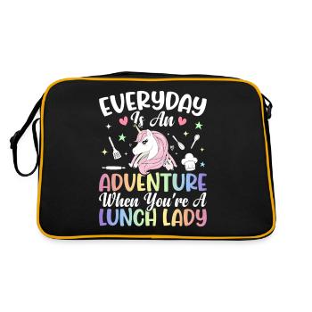 Cafeteria-Besatzung - Retro Tasche - Schwarz/Gold - Hinten