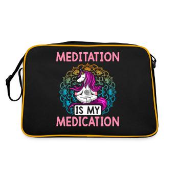 Yoga Chakra - Retro Tasche - Schwarz/Gold - Hinten