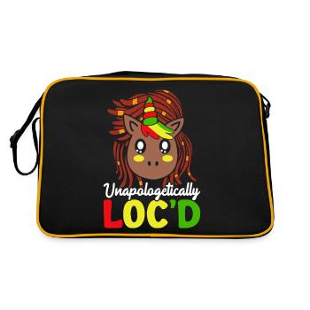 Melanin Brown Skin Black History - Retro Bag - black/gold - Back