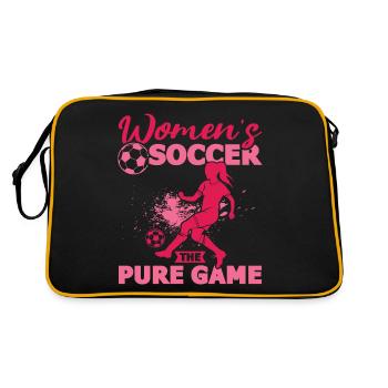 Soccer féminin, Football féminin, Football féminin - Sac Retro - noir/or - Dos