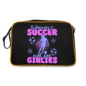 Soccer féminin, Football féminin, Football féminin - Sac Retro - noir/or - Dos