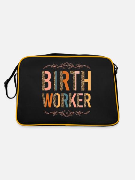 Infirmière spécialisée dans le travail et l’accouchement - Sac Retro - noir/or - Dos