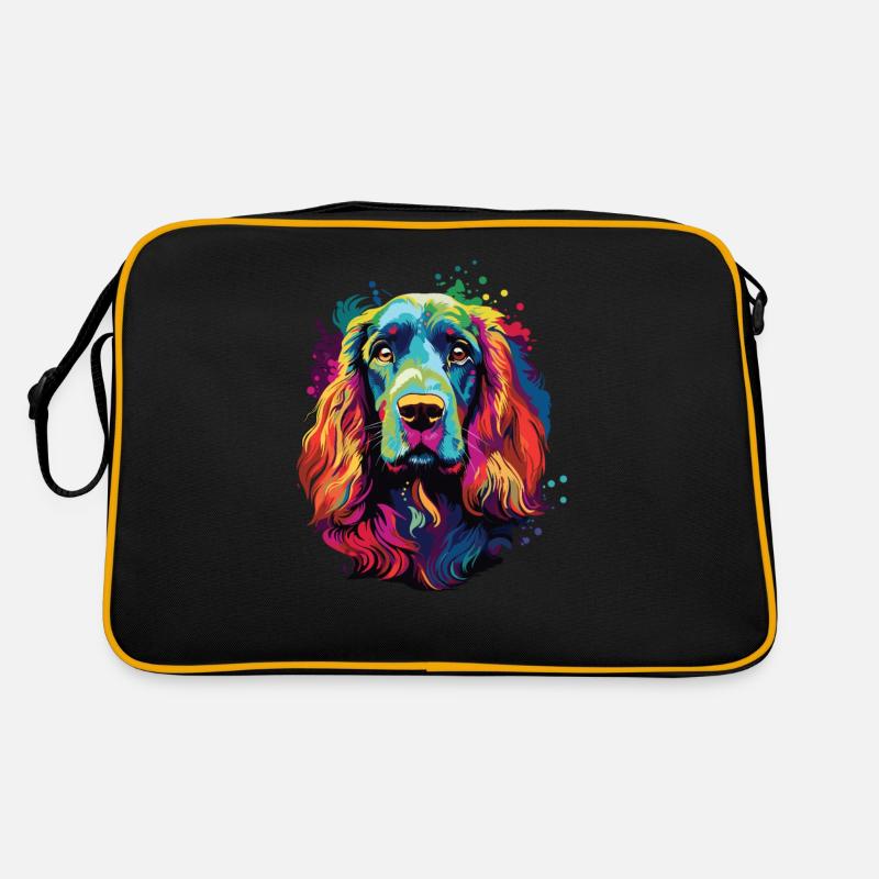 Wasserfarben Farbenfroher Cocker Spaniel Retro Tasche