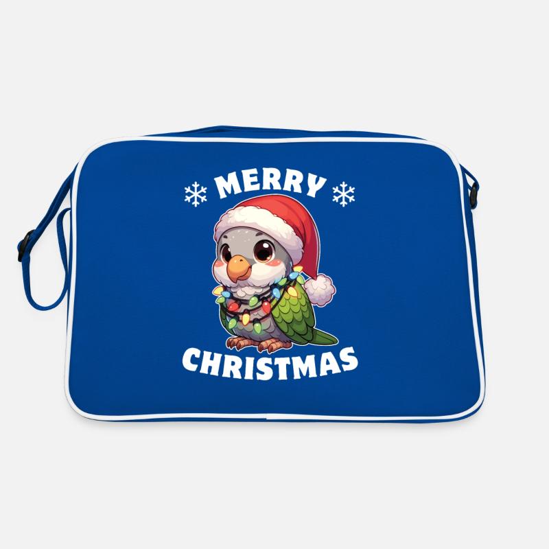 Weihnachten Lichterkette Mönchssittich Retro Tasche