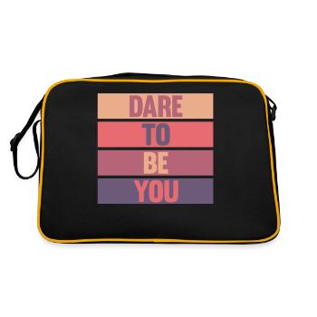 Soyez vous-même ! Confiance en soi, pensée positive, motivation - Sac Retro - noir/or - Dos