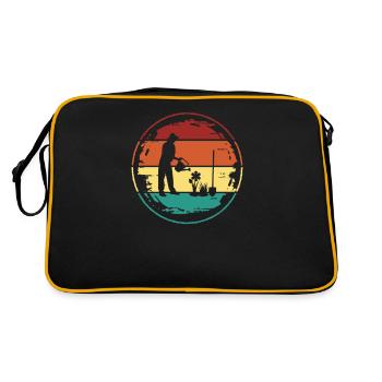 Jardinier, Agriculteur, Paysagiste, Plantes - Sac Retro - noir/or - Dos