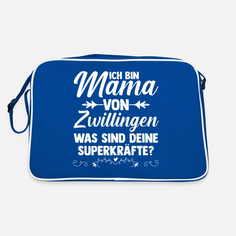 Mutter Zwillingsmama Mama von Zwillingen Retro Tasche