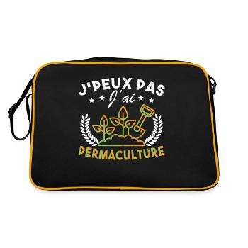 J'Peux Pas J'ai Permaculture Cadeau De Jardinage - Sac Retro - noir/or - Dos