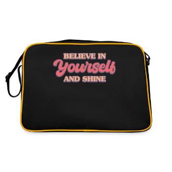 Soyez vous-même ! Confiance en soi, pensée positive Motivation - Sac Retro - noir/or - Dos