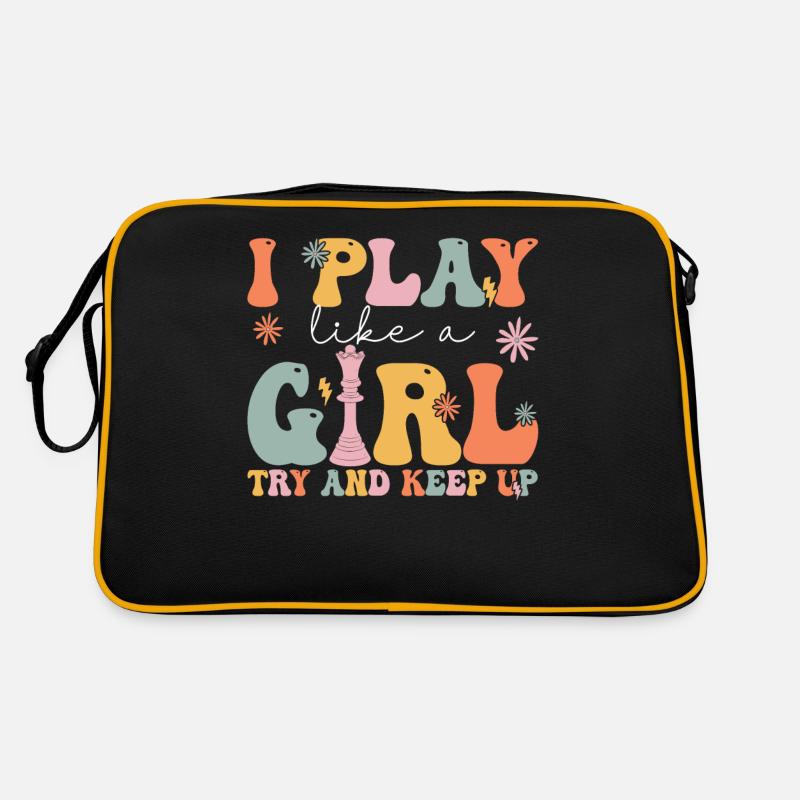 Groovy Chess Girl Retro Tasche