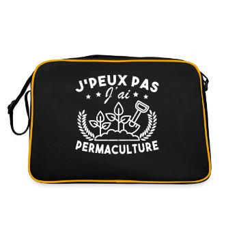 J'Peux Pas J'ai Permaculture Cadeau De Jardinage - Sac Retro - noir/or - Dos