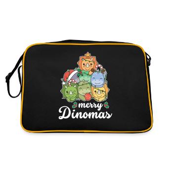 Le jeu de mots de Merry Dinoma Dino Christmas - Sac Retro - noir/or - Dos