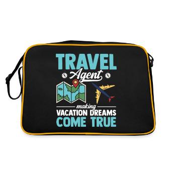 Réaliser ses rêves de vacances - Agence de voyage - Sac Retro - noir/or - Dos