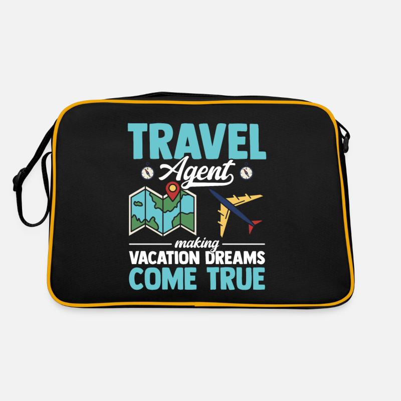 Making Vacation Dreams Come True - Reisebüro Retro Tasche