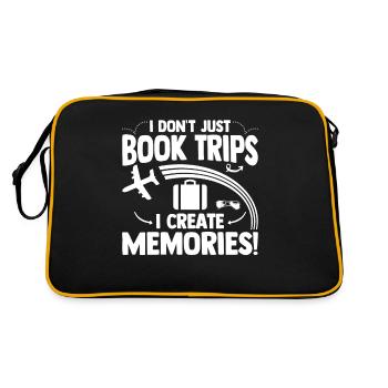 Je ne me contente pas de réserver des voyages, je crée des souvenirs Agence de voyage - Sac Retro - noir/or - Dos