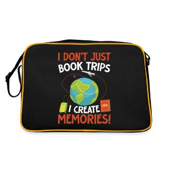 Je ne me contente pas de réserver des voyages, je crée des souvenirs Agence de voyage - Sac Retro - noir/or - Dos
