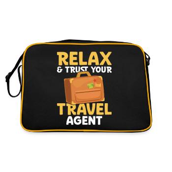 Détendez-vous et faites confiance à votre agence de voyages - Sac Retro - noir/or - Dos
