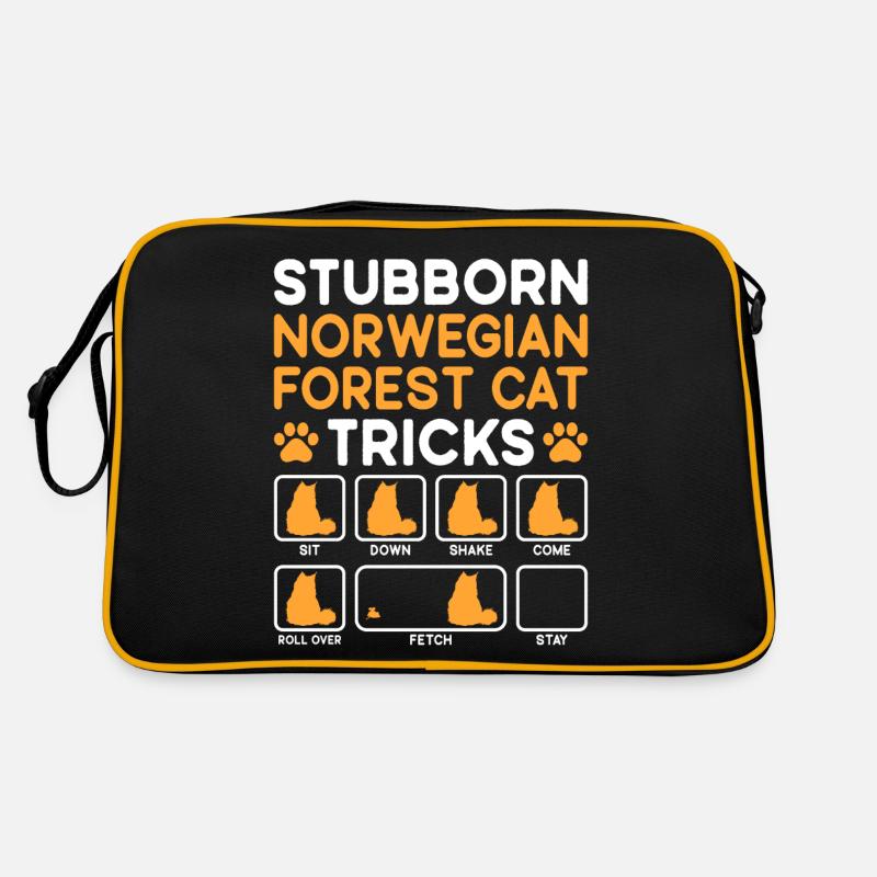 Stubborn Tricks Norwegian Forest Cat Cat Retro Tasche