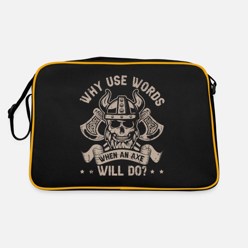 Why use Words when an Axe will do? Viking Retro Tasche