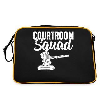 Jurastudent Jurastudium Zukünftiger Jurist - Retro Tasche - Schwarz/Gold - Hinten