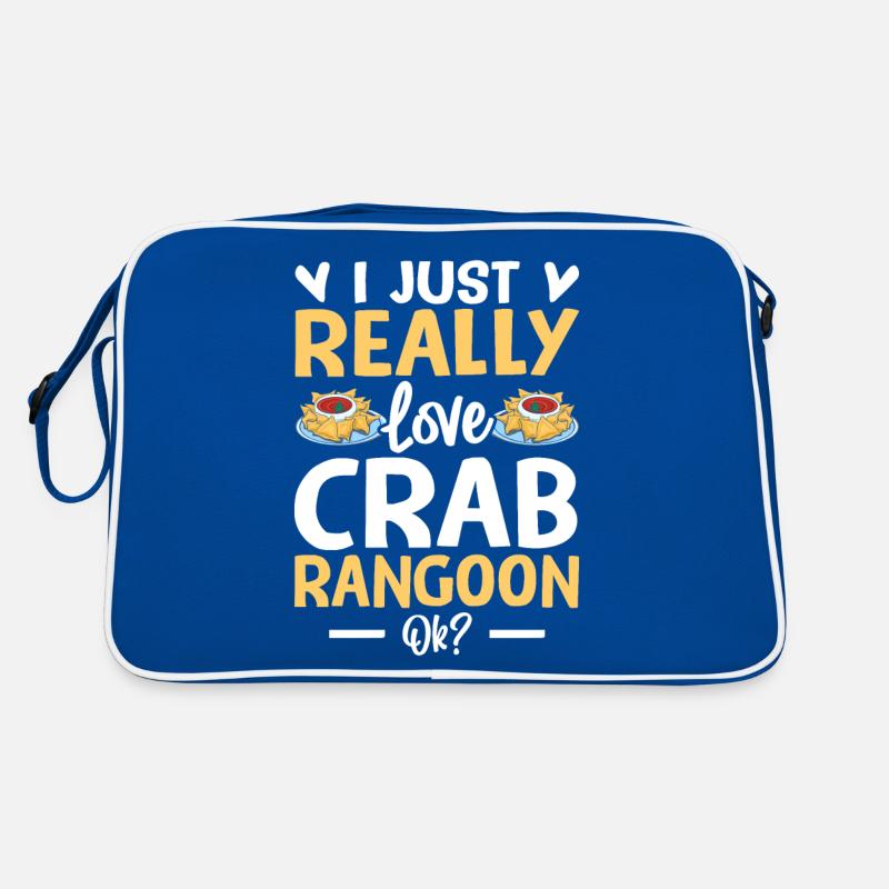 Krabben-Rangoon Chinesisches Essen Retro Tasche