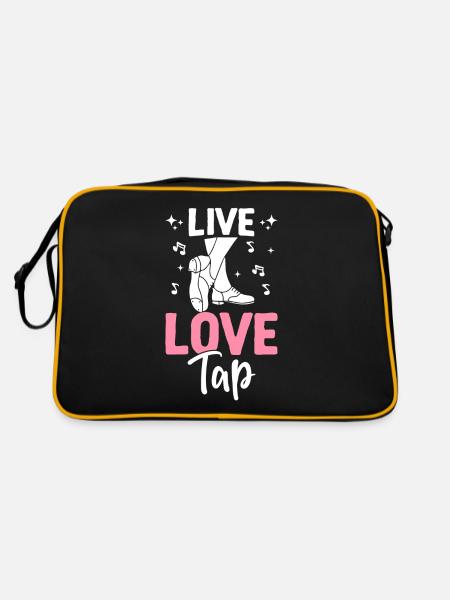 Dance Tap Dancer - Retro Bag - black/gold - Back