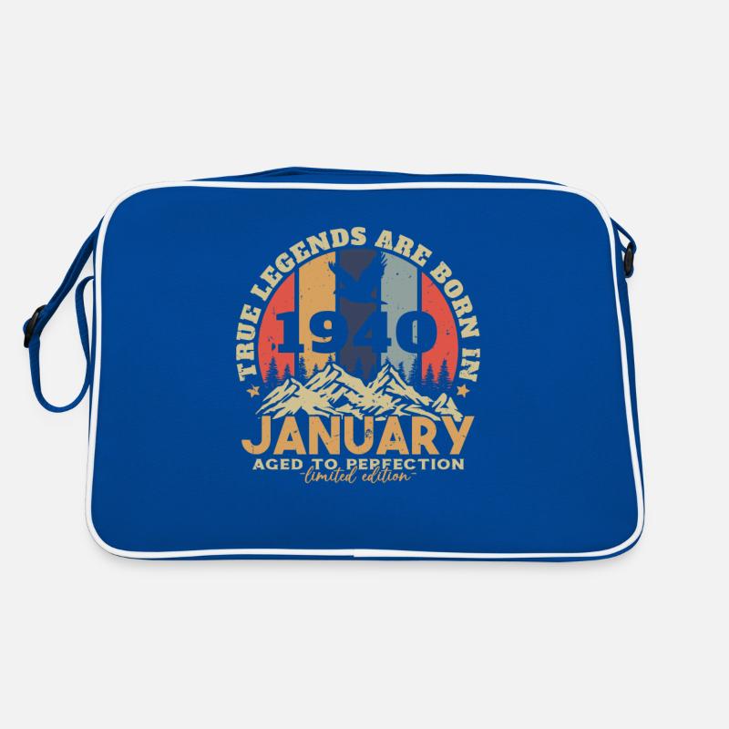 Geburtstagsgeschenk geboren im Januar 1940 Retro Tasche