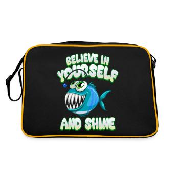 Soyez vous-même ! Confiance en soi, pensée positive, motivation - Sac Retro - noir/or - Dos
