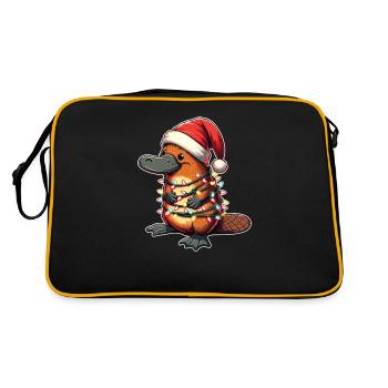 Santa Hat Christmas Fairy Lights - Retro Bag - black/gold - Back