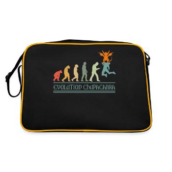 Kryptozoologen Chupacabra-Kreaturen Vintage - Retro Tasche - Schwarz/Gold - Hinten