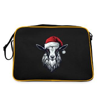 Goat Christmas Animal Head - Retro Bag - black/gold - Back