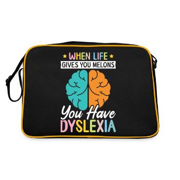 Dyslexia Awareness - Retro Bag - black/gold - Back