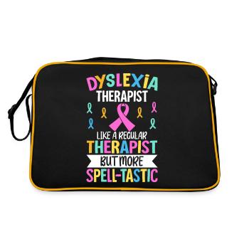Dyslexia Awareness - Retro Bag - black/gold - Back