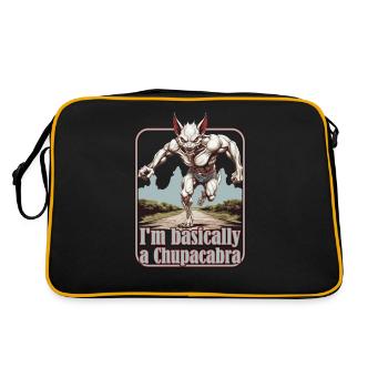 Kryptozoologen Marathon-Läufer Laufsport - Retro Tasche - Schwarz/Gold - Hinten