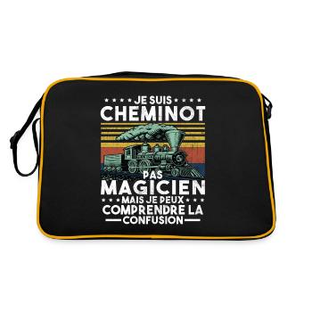 Cheminot Conducteur De Train Chemin De Fer - Sac Retro - noir/or - Dos