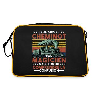 Cheminot Conducteur De Train Chemin De Fer - Sac Retro - noir/or - Dos
