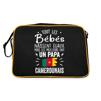Bébés égaux meilleurs ont un papa Camerounais - Sac Retro - noir/or - Dos