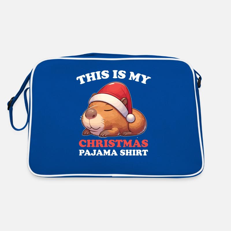 Capybara Weihnachts Schlafanzug Capybaras Retro Tasche