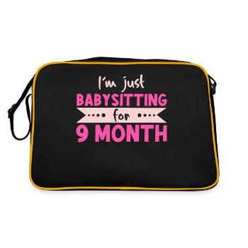 Je fais juste du baby-sitting pendant 9 mois - mère porteuse - Sac Retro - noir/or - Dos
