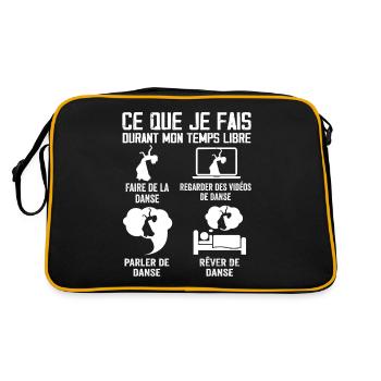 Ce que je fais durant mon temps libre danse - Sac Retro - noir/or - Dos