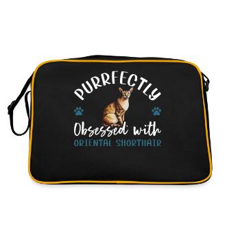 Obsédé par l’Oriental Shorthair - Sac Retro - noir/or - Dos