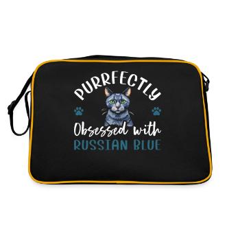 Obsédé par le bleu russe - Sac Retro - noir/or - Dos
