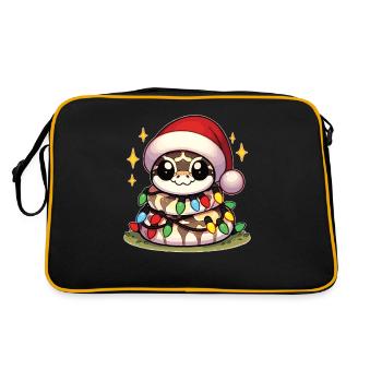 Père Noël chapeau Noël guirlandes lumineuses Python - Sac Retro - noir/or - Dos