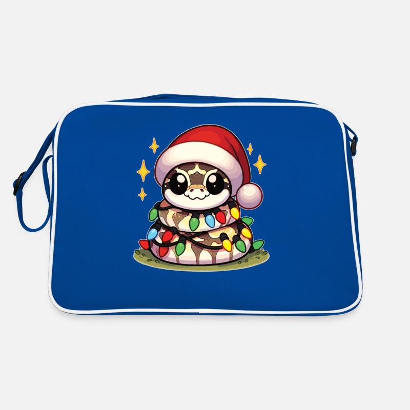 Weihnachtsmütze Weihnachten Lichterkette Python Retro Tasche