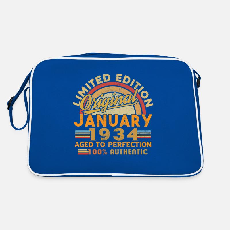 Geburtstagsgeschenk geboren im Januar 1934 Retro Tasche