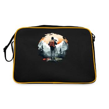 Appareil photo, Photographe de paysage, Photographe de nature - Sac Retro - noir/or - Dos